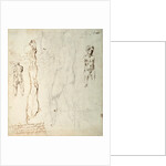 Study of the Christ Child and an Anatomical Drawing with Notes by Michelangelo Buonarroti