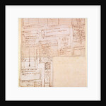 Sketch of Marble Blocks for Statues with Notes by Michelangelo Buonarroti