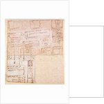 Sketch of Marble Blocks for Statues with Notes by Michelangelo Buonarroti