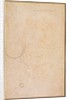 Sketch of a figure with artist's signature by Michelangelo Buonarroti