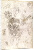 Study of figures for 'The Last Judgement' with artist's signature, 1536-41 by Michelangelo Buonarroti
