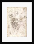 Study of figures for 'The Last Judgement' with artist's signature, 1536-41 by Michelangelo Buonarroti