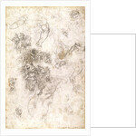 Study of figures for 'The Last Judgement' with artist's signature, 1536-41 by Michelangelo Buonarroti