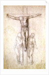 Study of Christ on the Cross between the Virgin and St. John the Evangelist by Michelangelo Buonarroti