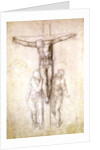 Study of Christ on the Cross between the Virgin and St. John the Evangelist by Michelangelo Buonarroti