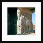 Winged human-headed bull, Neo-Assyrian Period, reign of Ashurnasirpal II by Assyrian