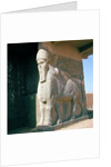 Winged human-headed bull, Neo-Assyrian Period, reign of Ashurnasirpal II by Assyrian