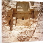 The rock-cut tomb of Artaxerxes I, c.466-464 BC, with a Sasanian relief below depicting Shapur I's victory over the Romans by Achaemenid