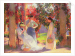 Sewing Scene under the Pergola at Marquayrol, 1902 by Henri Jean Guillaume Martin