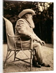 Claude Monet in the garden of Giverny, 1915 by French Photographer