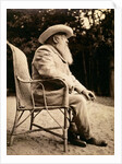 Claude Monet in the garden of Giverny, 1915 by French Photographer