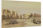 Fragments of the Great Colossus, at the Memnonium, Thebes, 1937 BC by David Roberts