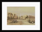 Fragments of the Great Colossus, at the Memnonium, Thebes, 1937 BC by David Roberts