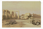 Fragments of the Great Colossus, at the Memnonium, Thebes, 1937 BC by David Roberts