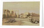 Fragments of the Great Colossus, at the Memnonium, Thebes, 1937 BC by David Roberts