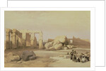 Fragments of the Great Colossus, at the Memnonium, Thebes, 1937 BC by David Roberts