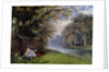 Young ladies by a river by John Edmund Buckley
