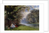 Young ladies by a river by John Edmund Buckley