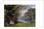 Young ladies by a river by John Edmund Buckley