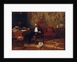 Louis Signorino seated in his study by Gustave Bourgain