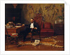Louis Signorino seated in his study by Gustave Bourgain