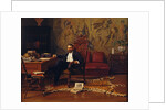 Louis Signorino seated in his study by Gustave Bourgain