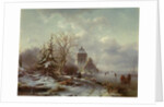 Winter Scene, 19th century by Andreas Schelfhout