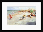 A Busy Beach in Summer by Alois Hans Schram