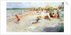 A Busy Beach in Summer by Alois Hans Schram