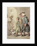 The Bear and Bear Leader - passing the Hotel d'Angleterre, 1776 by Thomas Rowlandson