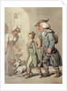 The Bear and Bear Leader - passing the Hotel d'Angleterre, 1776 by Thomas Rowlandson