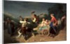 Children with a dog cart by Theodore Gerard