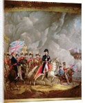 Vase with depiction of Wellington and his officers at the battle of Waterloo in 1815 by School English