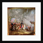 Vase with depiction of Wellington and his officers at the battle of Waterloo in 1815 by School English