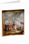Vase with depiction of Wellington and his officers at the battle of Waterloo in 1815 by School English