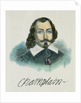 Samuel de Champlain illustration from Volume IV of 'Narrative and Critical History of America', 1886 by English School