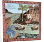 The Landing of Columbus by English School