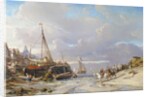 Port en Bretagne, 1861 by Louis Eugene Gabriel Isabey
