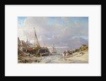 Port en Bretagne, 1861 by Louis Eugene Gabriel Isabey
