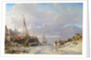 Port en Bretagne, 1861 by Louis Eugene Gabriel Isabey