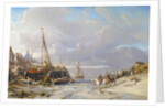 Port en Bretagne, 1861 by Louis Eugene Gabriel Isabey