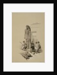 Colossus in front of the Temple of Wady Sabona, Ethiopia by David Roberts