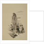 Colossus in front of the Temple of Wady Sabona, Ethiopia by David Roberts