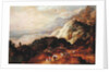 A Mountainous Landscape with Figures and Mules by Joos or Josse de The Younger Momper