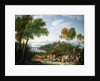 An Extensive Italianate Landscape with a Sacrifice, 1728 by Hendrik van Lint