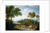An Extensive Italianate Landscape with a Sacrifice, 1728 by Hendrik van Lint