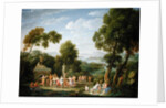 A Wooded Italianate Landscape with Nymphs Dancing, 1728 by Hendrik van Lint