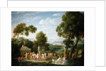 A Wooded Italianate Landscape with Nymphs Dancing, 1728 by Hendrik van Lint