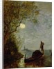 Moonlit Scene with Gondola by Felix Ziem