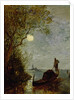 Moonlit Scene with Gondola by Felix Ziem